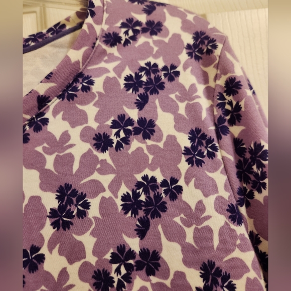 💥SALE💥Studio II, Large, Long Sleeve, Two Tone Womens Purple Top - Picture 3 of 5